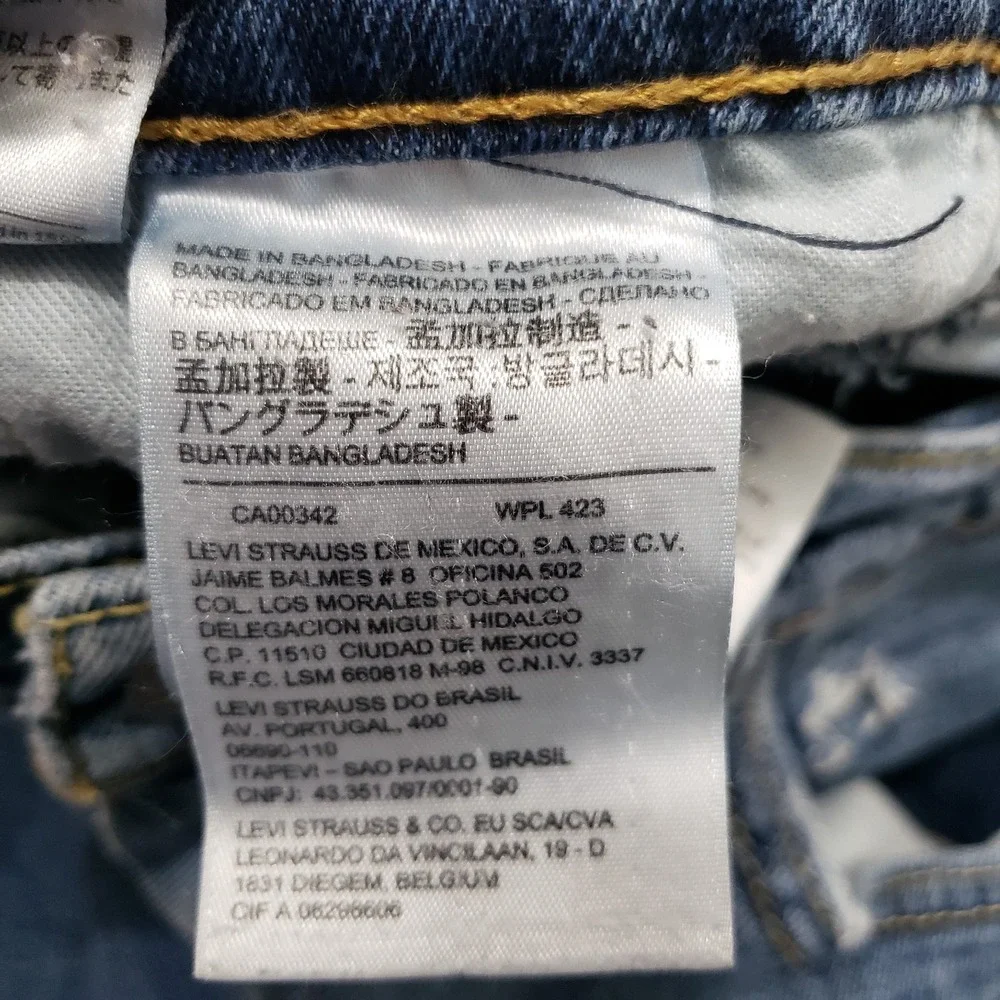 Levi's 514 Jeans Mens 32x30 Blue Straight Leg Pockets Denim Medium Wash